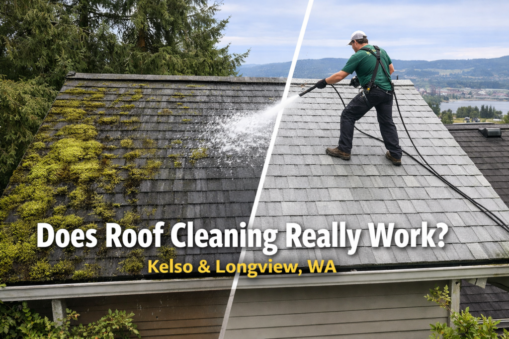 image of a roof cleaning