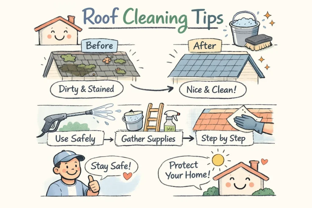 roof cleaning steps